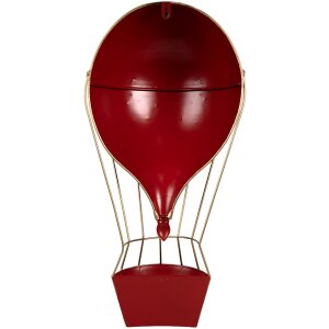 Clayre & Eef 5Y1260 Decorazione Mongolfiera in metallo rosso verde 31x16x63 cm