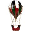Clayre & Eef 5Y1260 Decorazione Mongolfiera in metallo rosso verde 31x16x63 cm