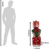 Clayre & Eef 5Y1261 Decorazione Regalo Rosso Verde 42x36x92 cm Metallo Stile Country