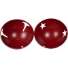 Clayre & Eef 5Y1265 Set di 3 campane decorative in metallo rosso in stile country