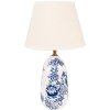 Clayre & Eef 6LMC0098 Lampada da tavolo stile country Ø28x49 cm Base in ceramica blu bianco