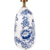 Clayre & Eef 6LMC0098 Lampada da tavolo stile country Ø28x49 cm Base in ceramica blu bianco