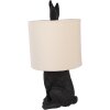 Clayre & Eef 6LMC0099ZVBE Lampada da tavolo Rabbit Nero Beige Ø20x43cm E27 60W
