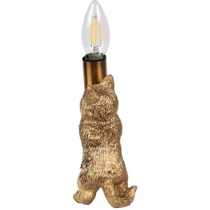 Clayre & Eef 6LMP791 Lampada da tavolo Cat Gold 9x9x18 cm E14 max 40W