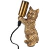 Clayre & Eef 6LMP791 Lampada da tavolo Cat Gold 9x9x18 cm E14 max 40W