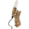 Clayre & Eef 6LMP791 Lampada da tavolo Cat Gold 9x9x18 cm E14 max 40W