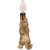 Clayre & Eef 6LMP791 Lampada da tavolo Cat Gold 9x9x18 cm E14 max 40W