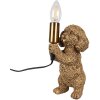 Clayre & Eef 6LMP792 Lampada da tavolo Dog Gold 11x13x23 cm E14 40W