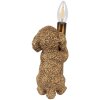 Clayre & Eef 6LMP792 Lampada da tavolo Dog Gold 11x13x23 cm E14 40W