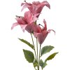 Clayre & Eef 6PL0337P Ramo decorativo con fiori rosa verde 15x10x72 cm