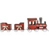 Clayre & Eef 6Y5632 Decorazione Treno Rosso Metallo 94x18x28 cm Stile country