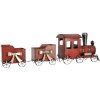 Clayre & Eef 6Y5632 Decorazione Treno Rosso Metallo 94x18x28 cm Stile country