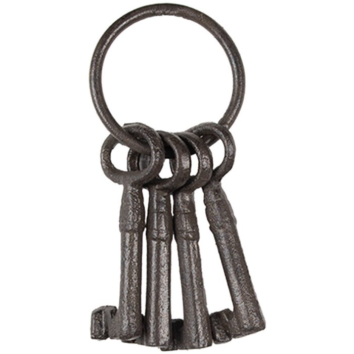 Clayre & Eef 6Y5643 Decorazione Portachiavi Marrone 6x3x13 cm