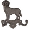 Clayre & Eef 6Y5650 Appendiabiti da parete per cani in ferro marrone 16x4x16 cm