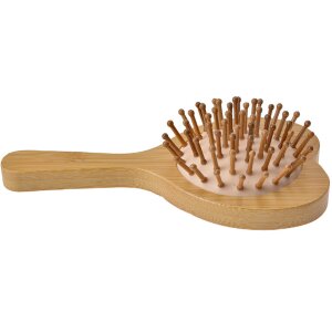 Juleeze JZHBR0001 Spazzola per capelli con specchio a forma di cuore in legno beige marrone 15x8x3 cm