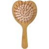 Juleeze JZHBR0001 Spazzola per capelli con specchio a forma di cuore in legno beige marrone 15x8x3 cm