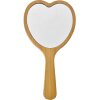 Juleeze JZHBR0001 Spazzola per capelli con specchio a forma di cuore in legno beige marrone 15x8x3 cm