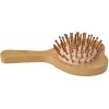 Juleeze JZHBR0001 Spazzola per capelli con specchio a forma di cuore in legno beige marrone 15x8x3 cm