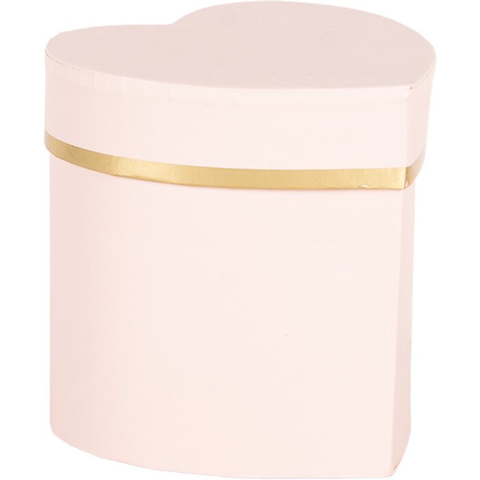 Clayre & Eef 66024P Scatola regalo Cuore Rosa 10x10x10 cm
