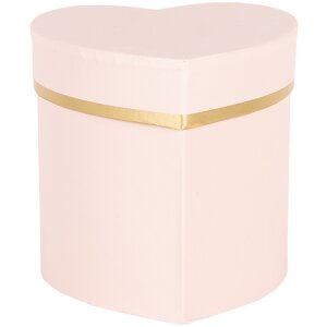 Clayre & Eef 66024P Scatola regalo Cuore Rosa 10x10x10 cm