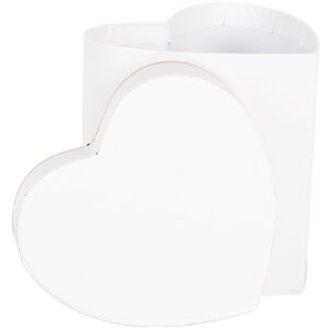 Clayre & Eef 66024W Scatola regalo a forma di cuore in oro bianco 10x10x10 cm