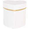 Clayre & Eef 66024W Scatola regalo a forma di cuore in oro bianco 10x10x10 cm