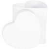 Clayre & Eef 66024W Scatola regalo a forma di cuore in oro bianco 10x10x10 cm