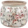 Clayre & Eef 6CE1964M Vaso da fiori Grigio Rosa Ø 16x13 cm Stile country