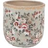 Clayre & Eef 6CE1966L Vaso da fiori Grigio Rosa Ø 17x16 cm Stile country