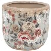 Clayre & Eef 6CE1966M Vaso da fiori Grigio Rosa Ø 14x13 cm Stile country