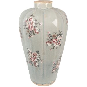 Clayre & Eef 6CE1970S Vaso Grigio Rosa Ø17x28...