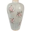 Clayre & Eef 6CE1970S Vaso Grigio Rosa Ø17x28 cm Ceramica Stile Country