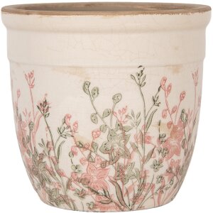 Clayre & Eef 6CE1974L Vaso da fiori in ceramica beige...