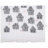 Clayre & Eef CTGBB Asciugamano per ospiti in cotone bianco nero stile country 40x66 cm