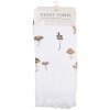 Asciugamano per ospiti Clayre & Eef CTLFJ Bianco Marrone 40x66 cm Cotone Stile Country