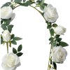 Clayre & Eef 6PL0320W Ghirlanda di rose artificiali bianco verde 150 cm
