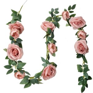 Clayre & Eef 6PL0321P Ghirlanda di rose artificiali...