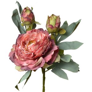 Clayre & Eef 6PL0332R Fiore Artificiale Rosa Rosso 12x12x62 cm