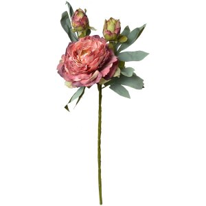 Clayre & Eef 6PL0332R Fiore Artificiale Rosa Rosso 12x12x62 cm