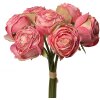 Clayre & Eef 6PL0336P Bouquet di fiori artificiali 7 rose rosa 16x14x34 cm