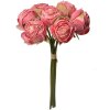Clayre & Eef 6PL0336P Bouquet di fiori artificiali 7 rose rosa 16x14x34 cm