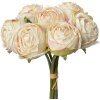 Clayre & Eef 6PL0336W Bouquet di fiori artificiali 7 rose bianche 16x14x34 cm