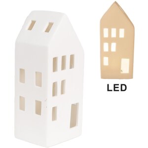 Clayre & Eef 6CE1793 Casa LED in porcellana 7x6x15 cm...