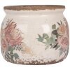 Clayre & Eef 6CE1978S Vaso da fiori Ø12x10 cm Beige Rosa Stile Country