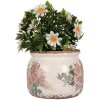 Clayre & Eef 6CE1978S Vaso da fiori Ø12x10 cm Beige Rosa Stile Country