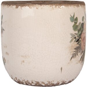 Clayre & Eef 6CE1981M Vaso da fiori in ceramica beige...