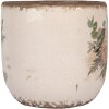 Clayre & Eef 6CE1981M Vaso da fiori in ceramica beige rosa Ø 14x13 cm