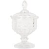 Barattolo con coperchio Clayre & Eef Ø 9x16 cm Design classico trasparente