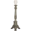 Clayre & Eef 6LMP795 Lampada base legno verde 14x14x42 cm E27/max 1x60W