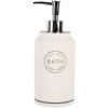Clayre & Eef 65871 Dispenser per sapone in poliresina bianca Ø 8x21 cm 475 ml